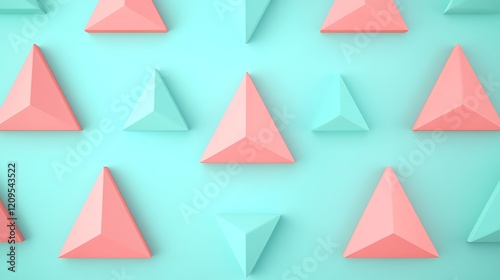 Free Download Abstract geometric shapes in pastel colors arranged in a modern pattern on a blue background for creative design - GFXLoad
