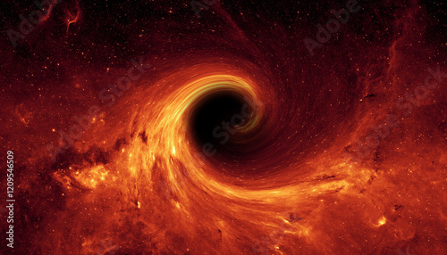 Obraz na płótnie Black hole in space. Black hole devours galaxy and stars. Wormhole nebula and galaxy in deep outer space. Elements of this image furnished by NASA. w salonie