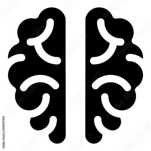 Brain glyph icon