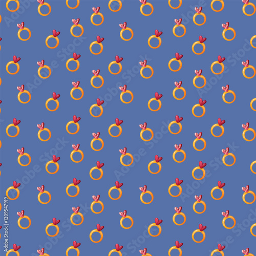 love ring illustration valentine pattern