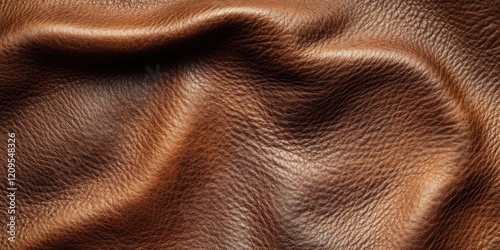 Brown leather textured backdrop showcasing rich, warm tones with soft folds and a luxurious feel ideal for fashion design and collage projects. photo