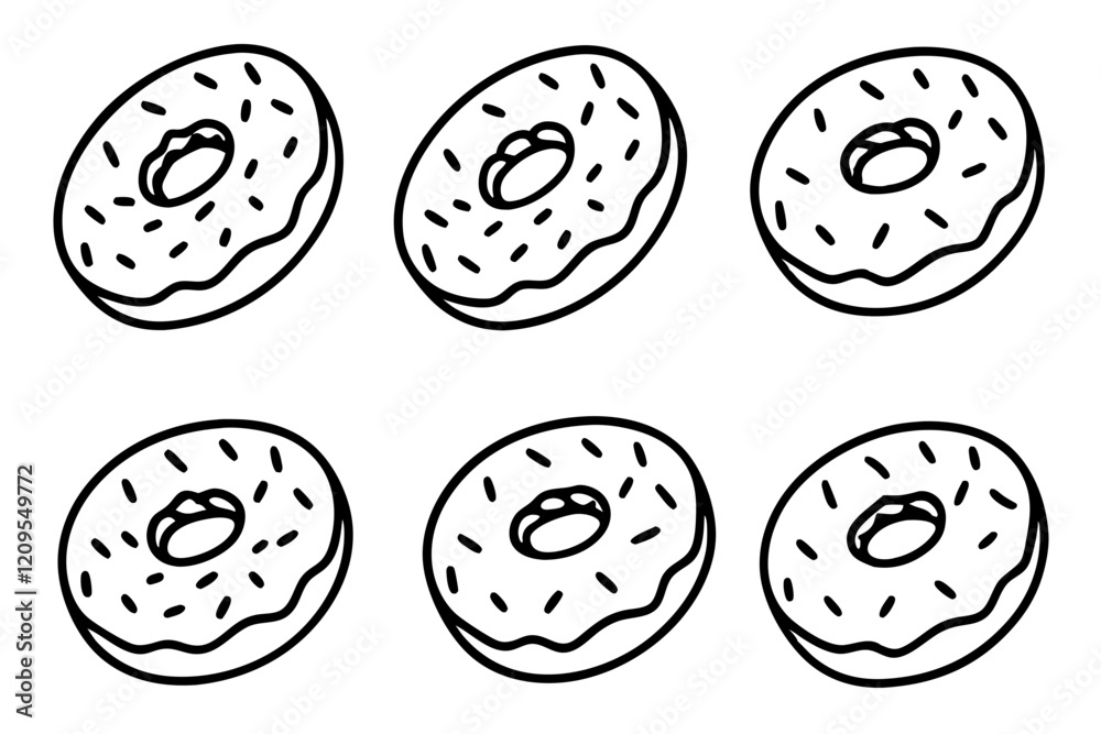 Donut Dreams Clean Line Art Set Donut Dreams Clean Line Art Set