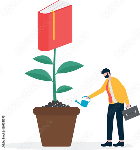 Social media illustration, business concept, web design

