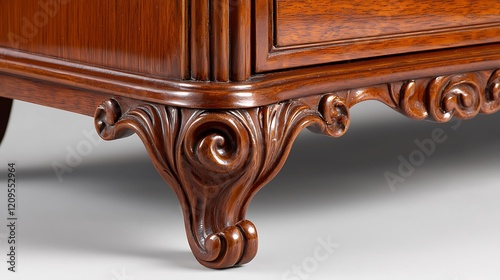 Intricate Carved Wooden Furniture Detail
