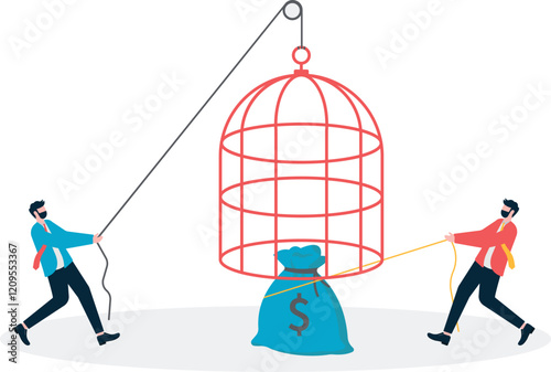 Social media illustration, business concept, web design


