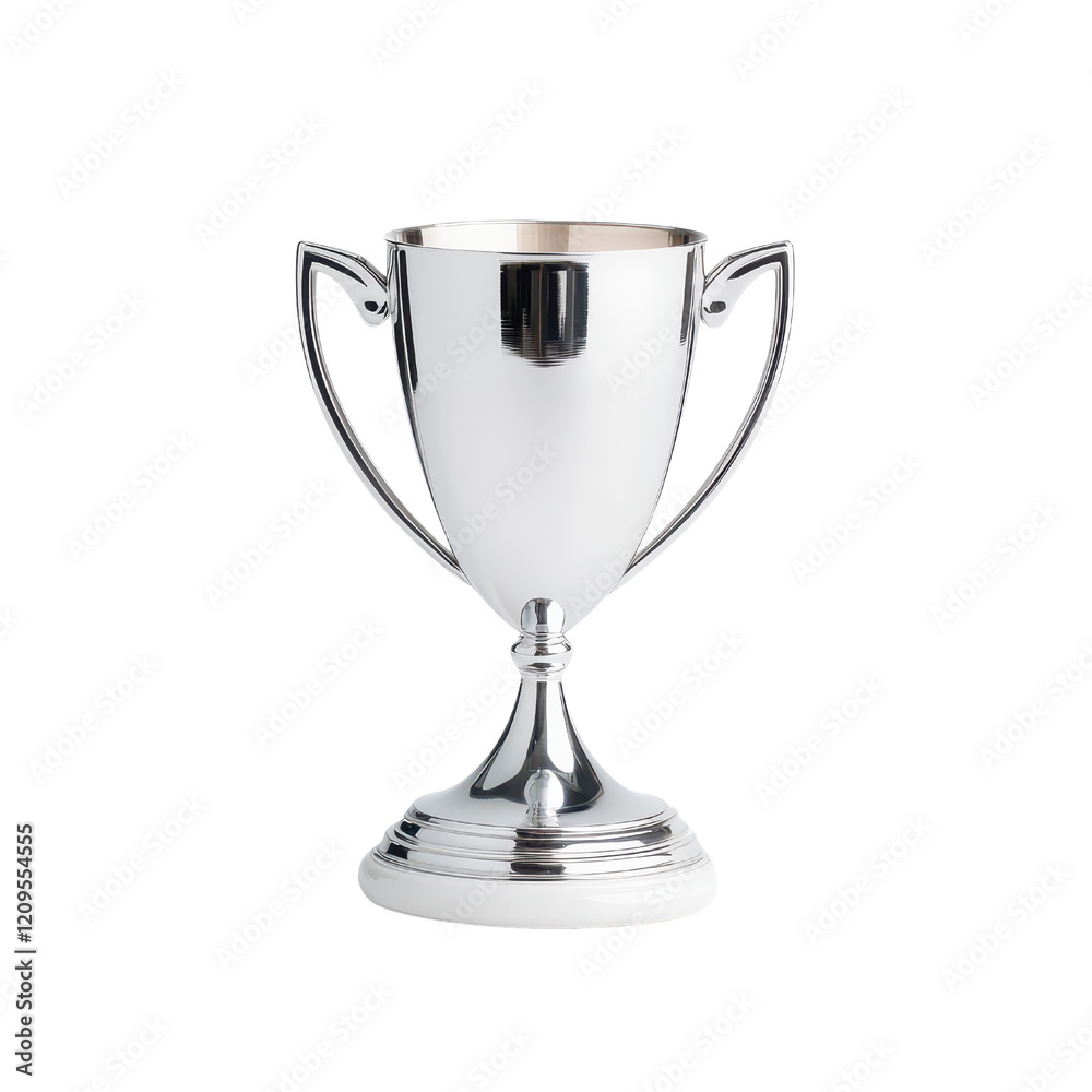 Silver trophy with intricate design displayed on a black background for award and achievement themes. Silver trophy with intricate design displayed on a black background for award and achievement themes.