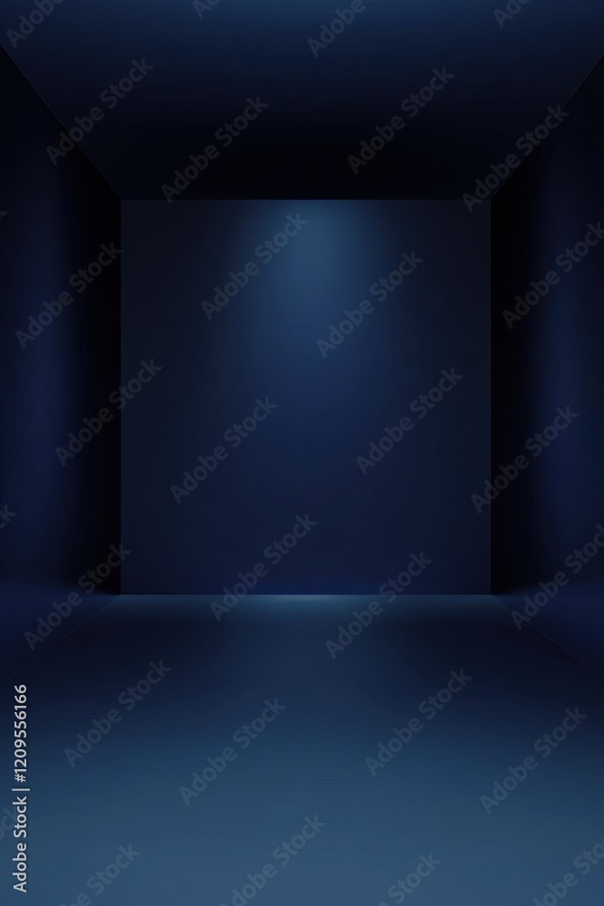Navy abstract blurred studio room wall ideal for showcasing products with ample copy space Navy abstract blurred studio room wall ideal for showcasing products with ample copy space