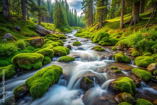 Beartooth Mountains Montana: Mossy Stream, Urban Exploration Photography