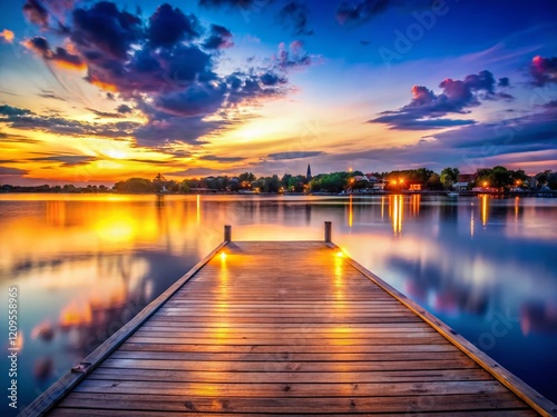 Wallpaper Mural Bemidji Minnesota Sunset Lake Irving Mississippi River Dock Bokeh Night Photography Torontodigital.ca