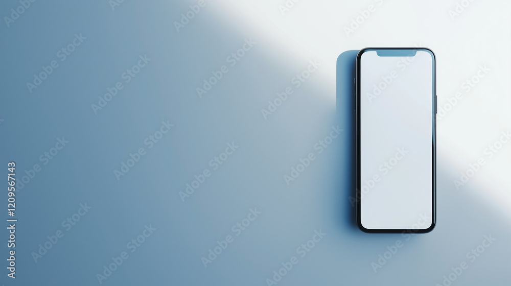 A smarphone with blank, empty screen, mockup A smarphone with blank, empty screen, mockup