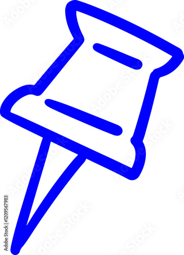 Hand drawn pinning icon. Doodle pinning illustration.