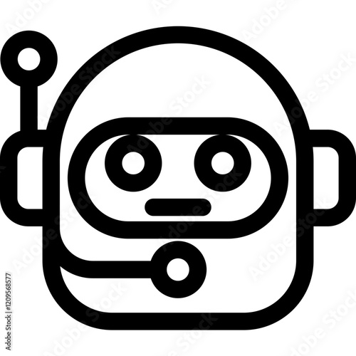 Robot line icon