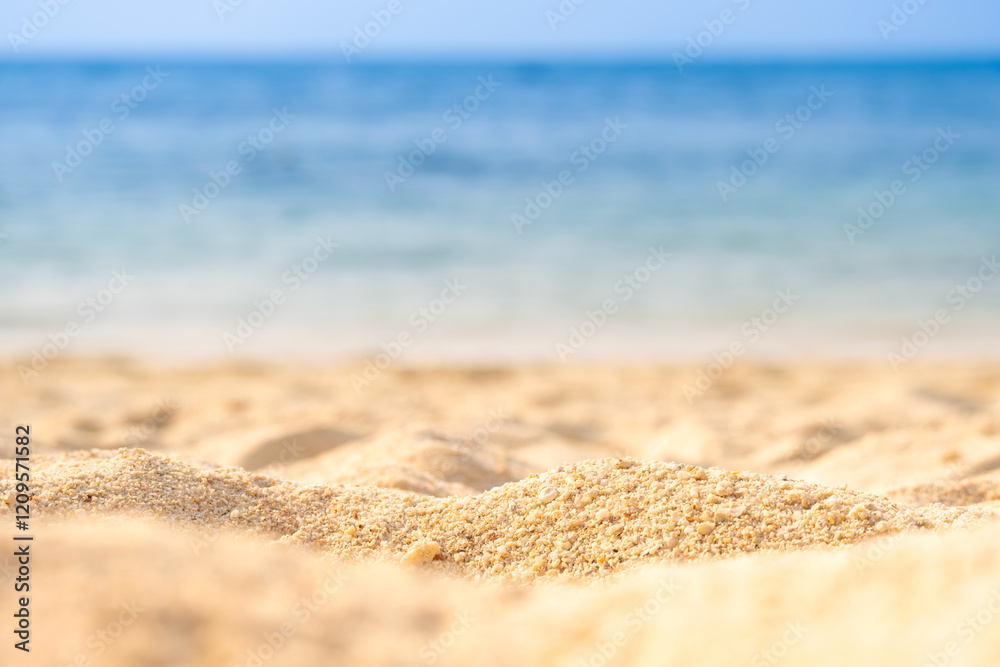 nature of the beach and sea Summer with sunshine, sandy beaches, clear blue waters sparkling against the blue sky. On an island with good ecology and environment Background for summer vacation nature of the beach and sea Summer with sunshine, sandy beaches, clear blue waters sparkling against the blue sky. On an island with good ecology and environment Background for summer vacation