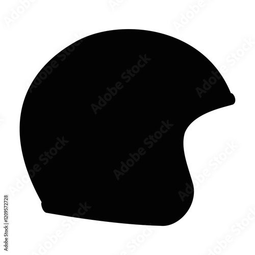 Motorcycle helmet silhouette. Vector image