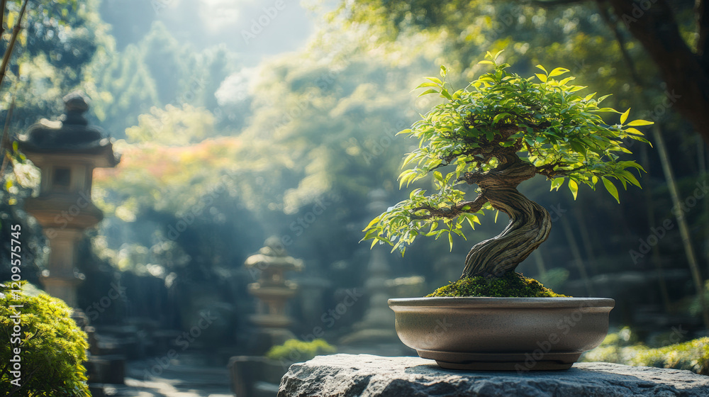 Hyper-Realistic Photograph of a Bonsai Tree for Interior and Office Decoration Hyper-Realistic Photograph of a Bonsai Tree for Interior and Office Decoration