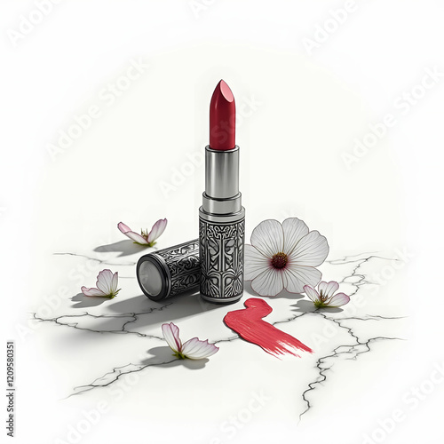Close up view of lipstick holder design.