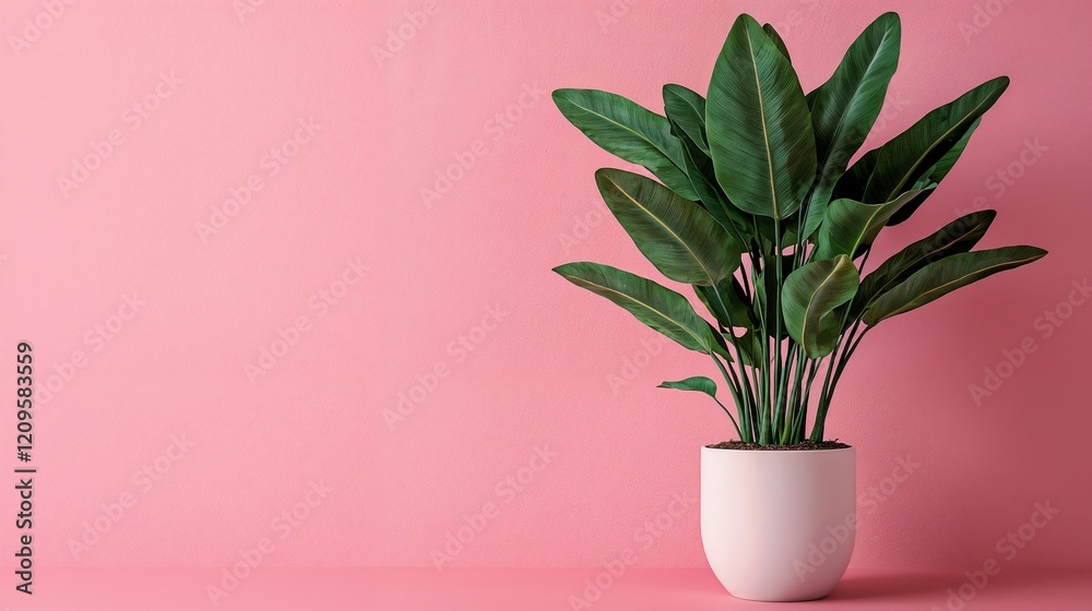 Pink Background Plant with Serene Mood, Featuring Bird of Paradise in Simple White Pot, Representing Minimalist Elegance
Pink Background Plant with Serene Mood, Featuring Bird of Paradise in Simple W Pink Background Plant with Serene Mood, Featuring Bird of Paradise in Simple White Pot, Representing Minimalist Elegance
Pink Background Plant with Serene Mood, Featuring Bird of Paradise in Simple W