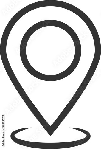 Outlined location pin icon