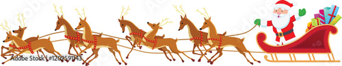 Santa Sleigh and Reindeers
