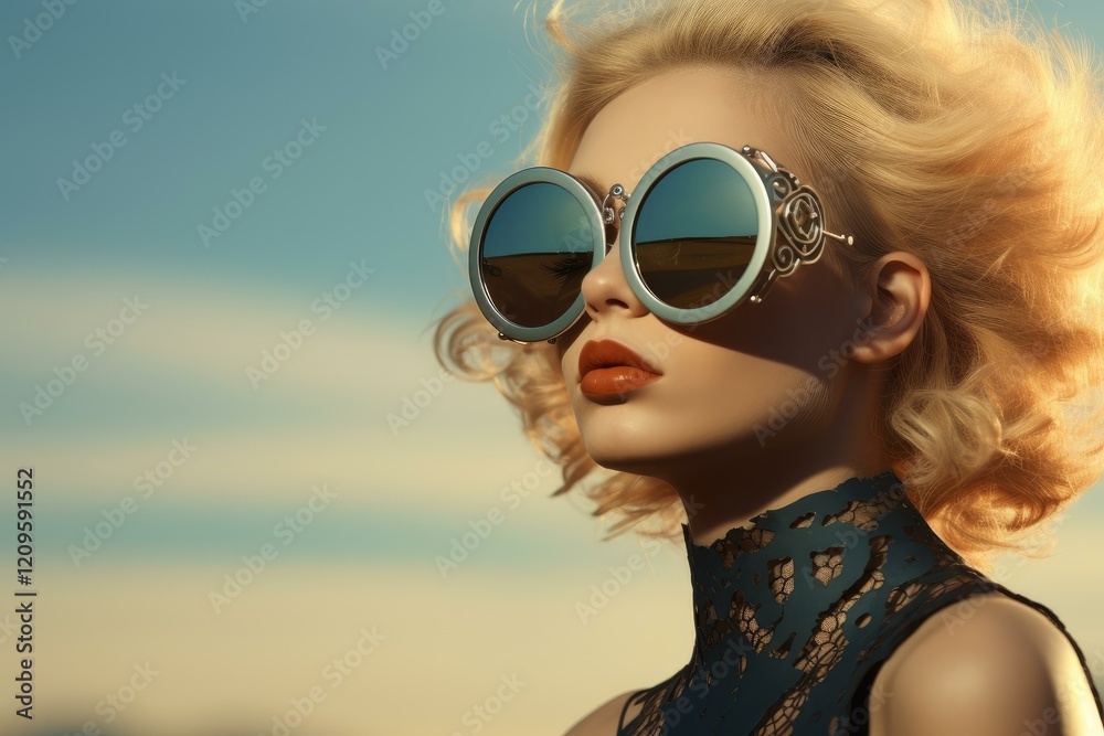 Sophisticated Stylish aviator sunglasses. Modern classic. Generate Ai Sophisticated Stylish aviator sunglasses. Modern classic. Generate Ai