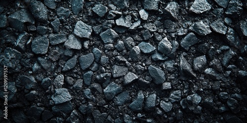 Wallpaper Mural Textured dark grey gravel-like background with varied rock shapes creating ample space for text or content in a monochromatic palette Torontodigital.ca
