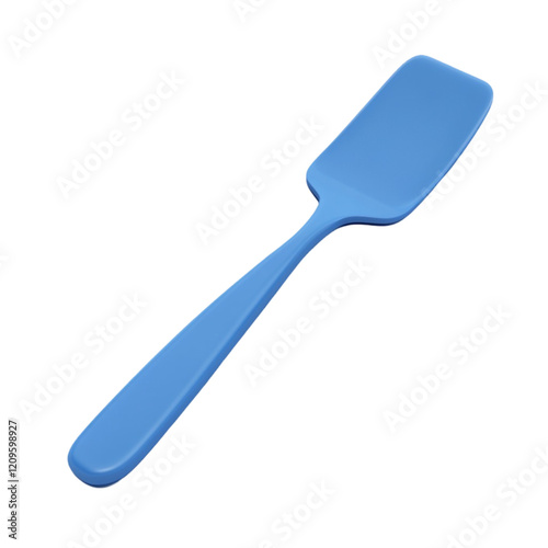 Blue plastic spatula kitchen utensil cooking tool,