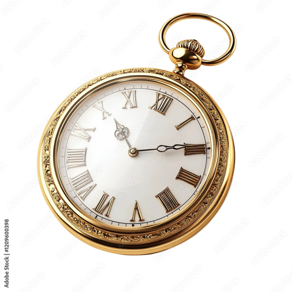 Fototapeta premium Elegant Gold Pocket Watch Timepiece Classic Design