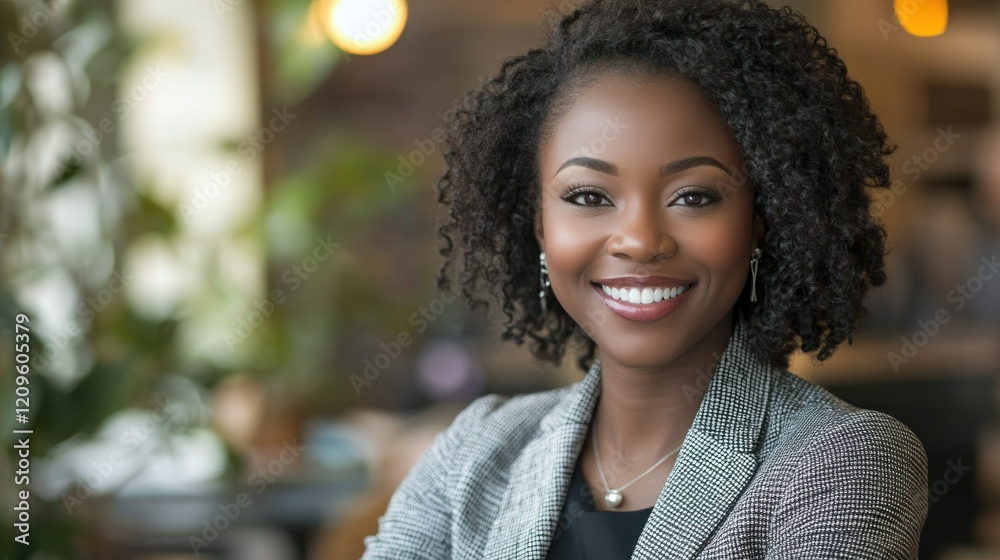 Portrait of a confident and smiling african american businesswoman Portrait of a confident and smiling african american businesswoman