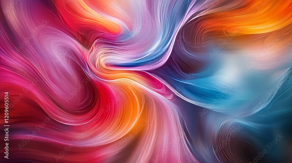 Obraz premium abstract blurred background with vibrant gradient colors, soft and smooth, high detail, warm and inviting, dynamic and elegant modern design