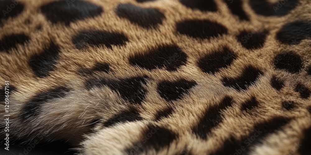 Detailed close-up of ocelot fur showcasing rich golden and black spots on a soft background, highlighting natural texture and pattern variability. Detailed close-up of ocelot fur showcasing rich golden and black spots on a soft background, highlighting natural texture and pattern variability.