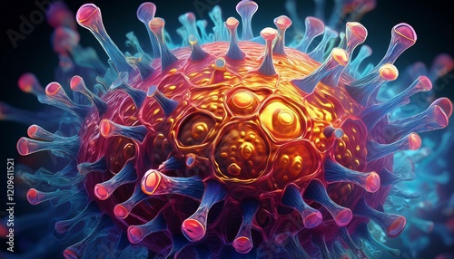 GeneraA Close-Up of the Human Metapneumovirus (HMPV)ted image