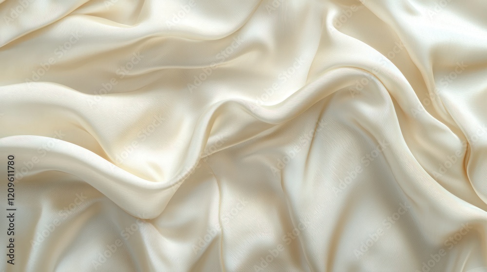 Obraz premium Creamy Silk Drape: A Textural Masterpiece
