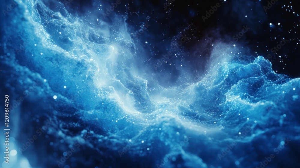Abstract Blue Nebula with Stars Abstract Blue Nebula with Stars