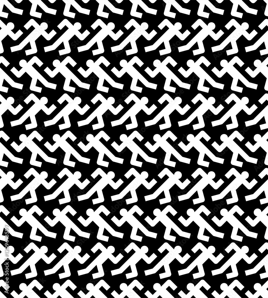 Running man pattern seamless. Run background.