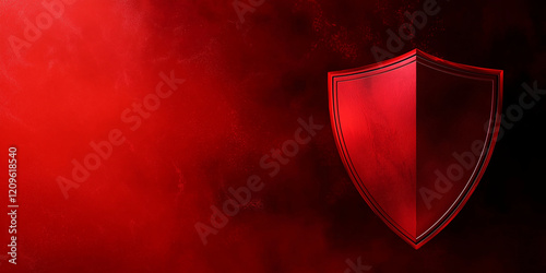 Red shield symbolizing protection and security against threats