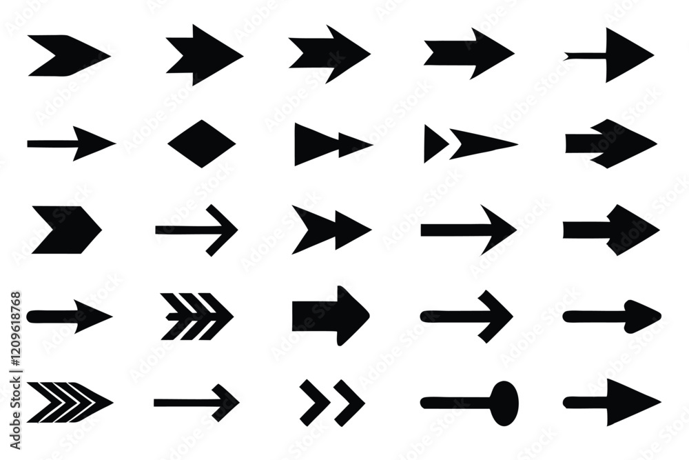 Set arrow icon. Collection different arrows sign Set arrow icon. Collection different arrows sign