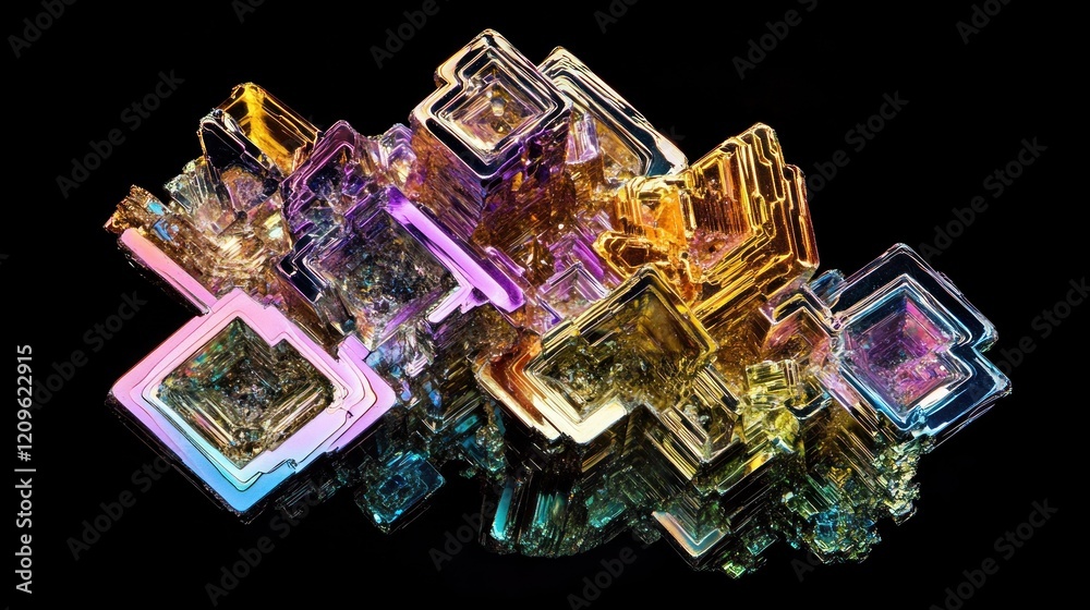 Bismuth Crystal with Iridescent Colors Bismuth Crystal with Iridescent Colors