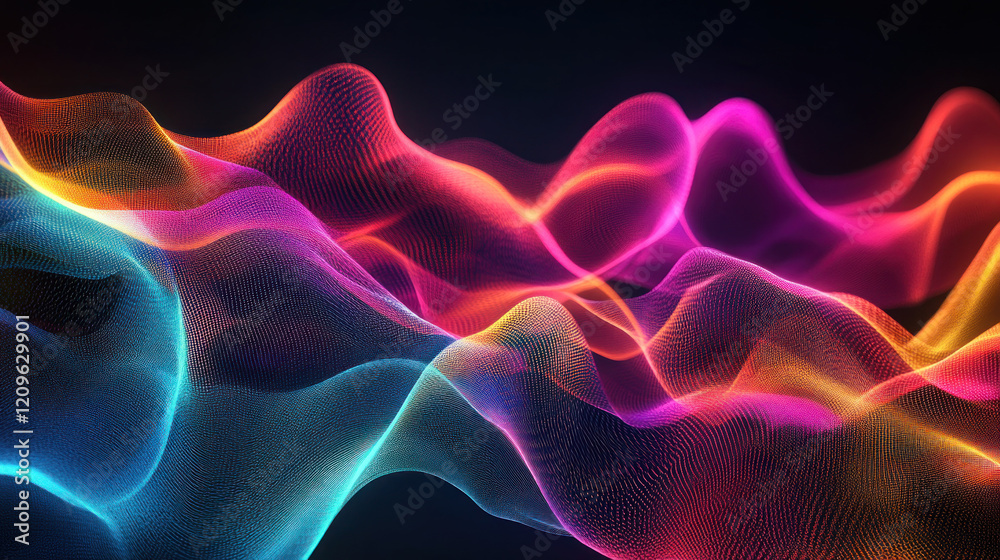 Obraz premium Abstract flowing wavy lines