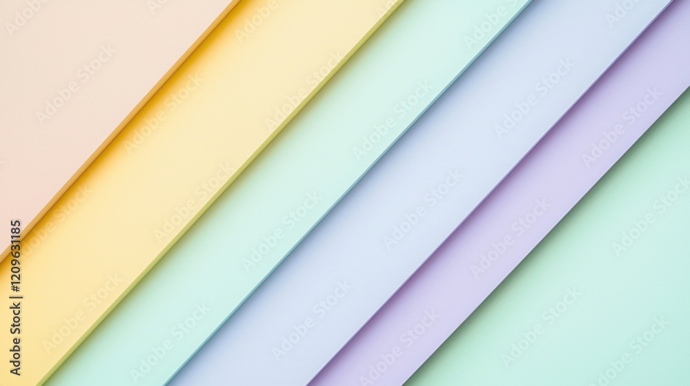 Fototapeta premium Pastel Rainbow Diagonal Stripes Abstract Background