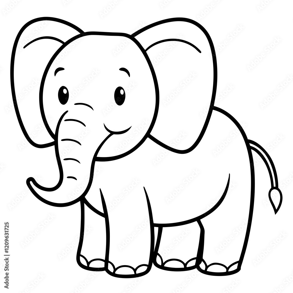 elephant cartoon page elephant cartoon page