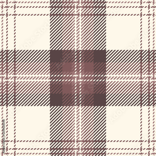Modern background seamless texture, gorgeous textile vector plaid. Border pattern fabric check tartan in pastel and sea shell colors.
