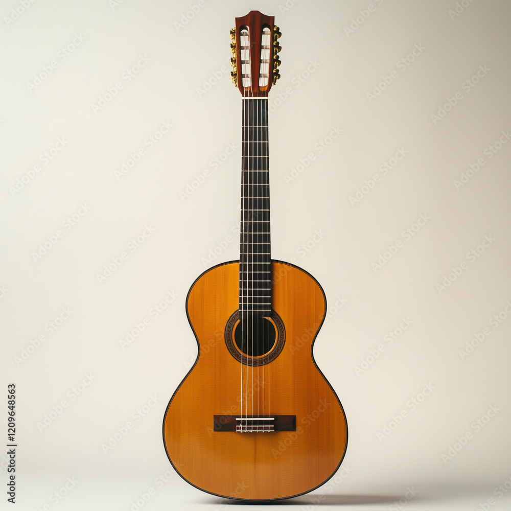 Fototapeta premium Classical guitar on white background.