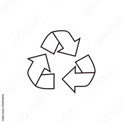 Recycle icon paper partially recycled symbol illustration vector