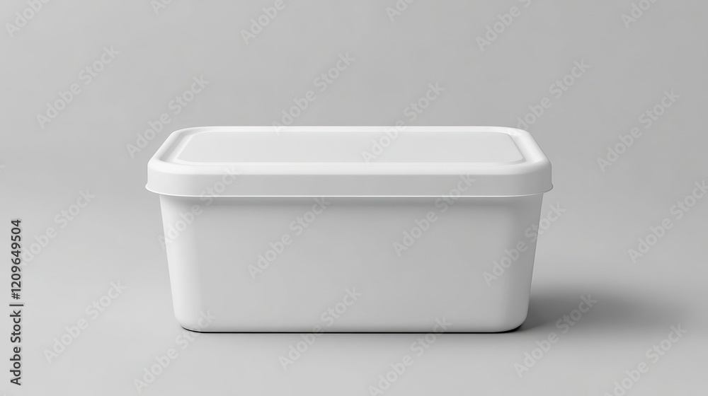 Plastic container mockup for custom logo design showcasing clean blank surface and minimalistic style Plastic container mockup for custom logo design showcasing clean blank surface and minimalistic style