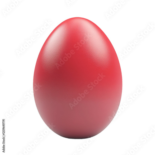 Red beautiful colorful Easter egg isolated from background