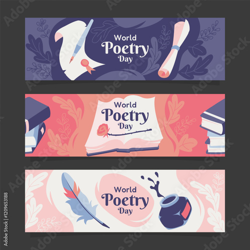 Cute Banner World Poetry Day