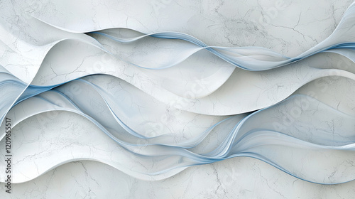 Wallpaper Mural A white smoke pattern with blue lines, a gray background. Torontodigital.ca