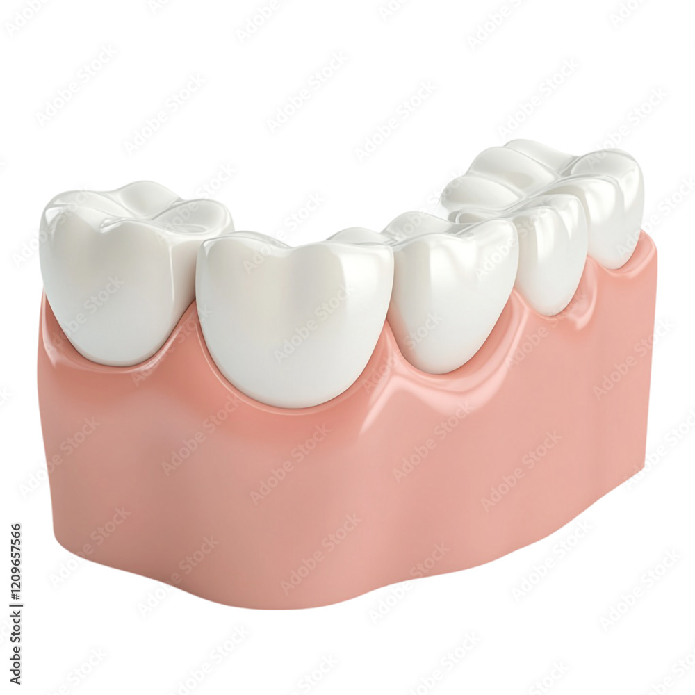 Healthy white teeth and gums dental model, Healthy white teeth and gums dental model,