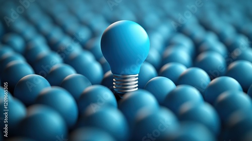 Blue Idea Unique Innovation Amidst the Crowd