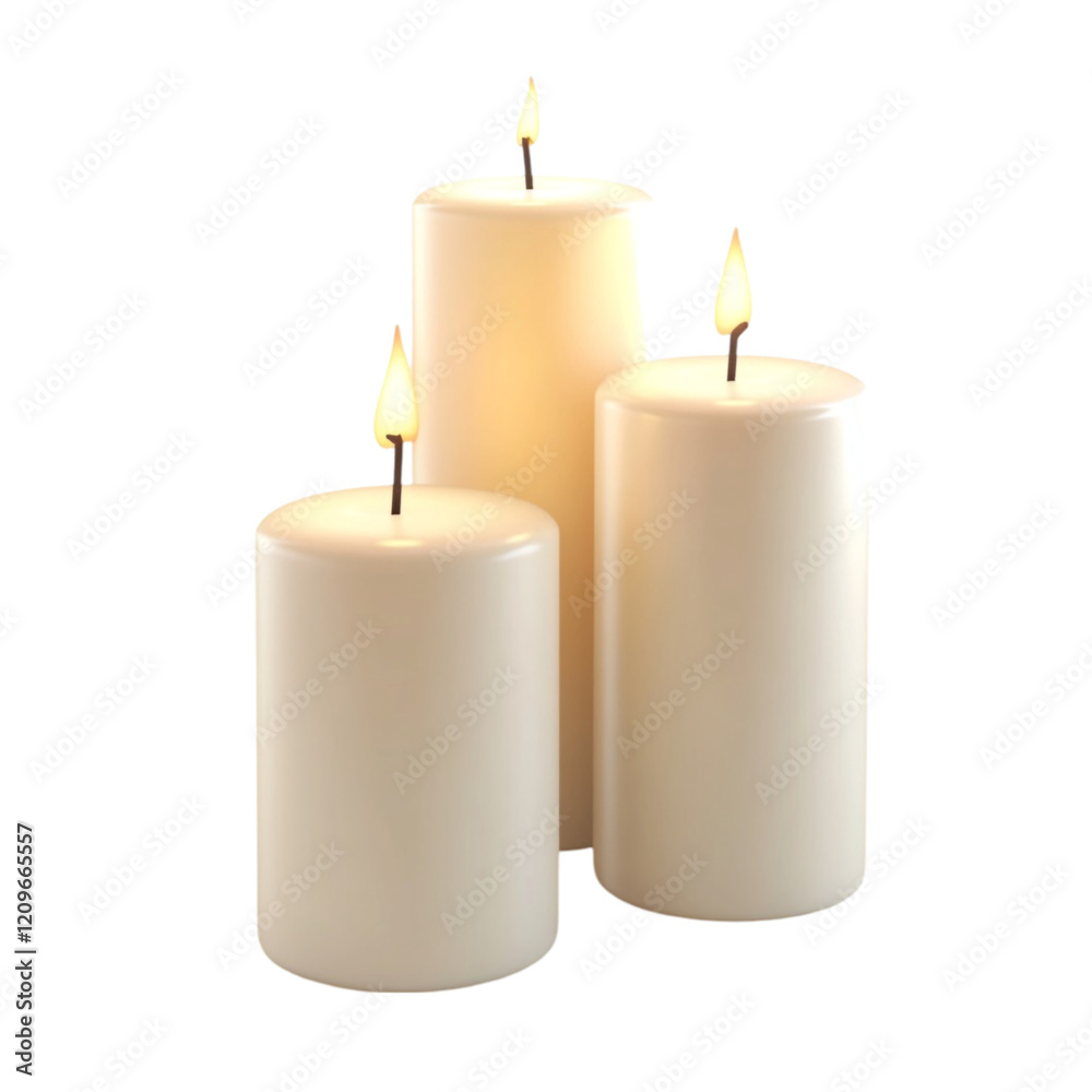 Three Lit Candles Peaceful Warm Glow, Three Lit Candles Peaceful Warm Glow,